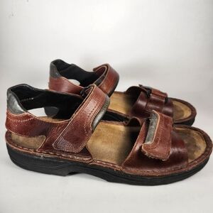 NAOT Men's Sandal Size 12 EU 45 Brown Leather Comfort Outdoor Shoes